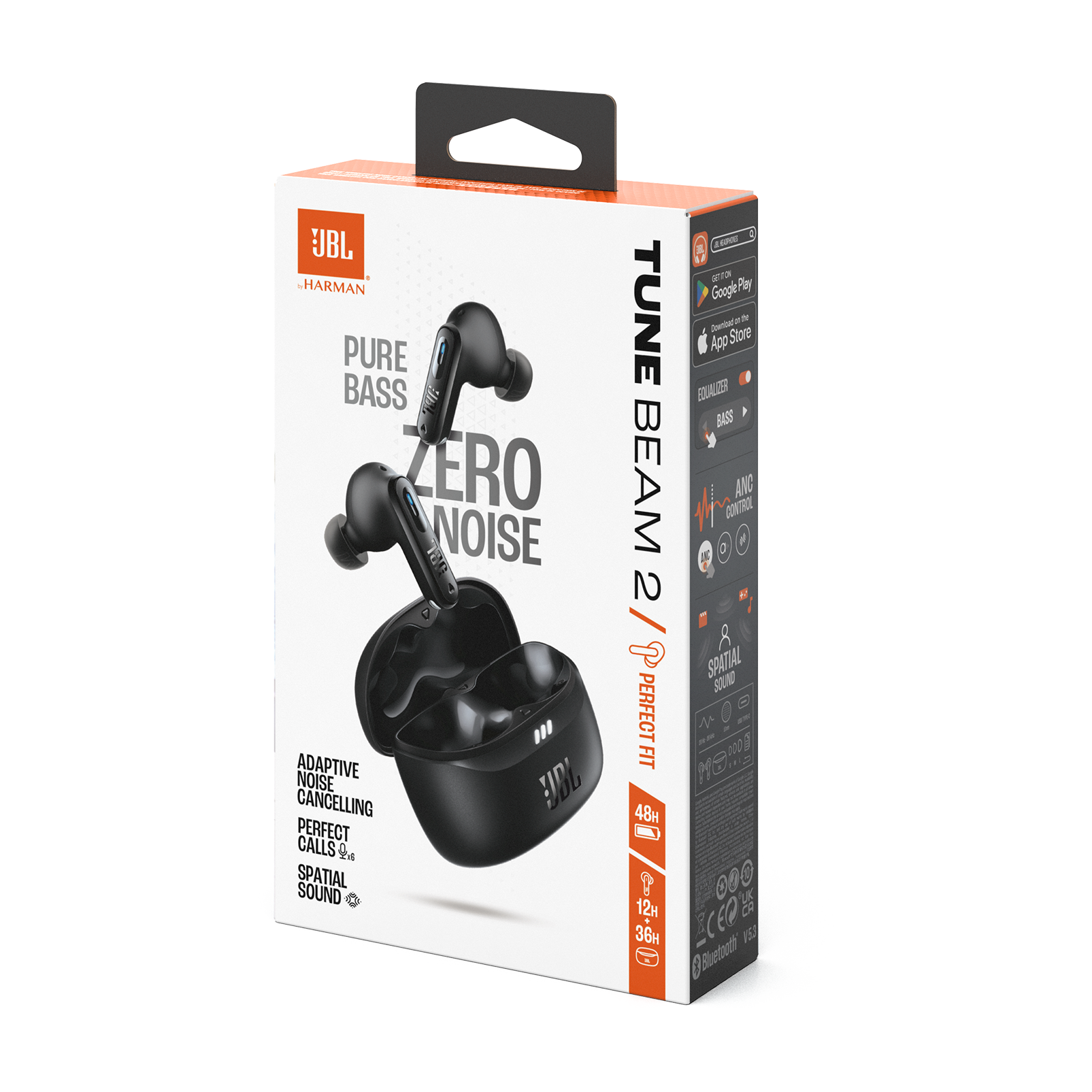 JBL Tune Beam 2 - Black - True Wireless Noise Cancelling Earbuds - Detailshot 15